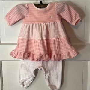 Ralph Lauren 3 mo pink & white good cond 100% cotton $45